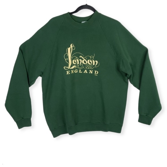 Screen Stars Other - Vintage London England Green Elms Sweatershirt Vintage Men’s Large